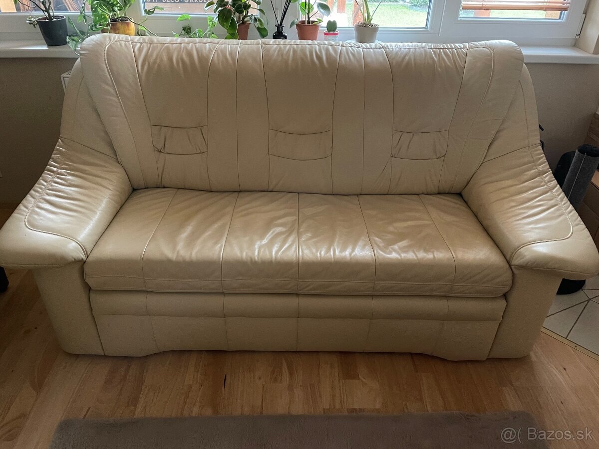 Kožená sedacia súprava 3+2 s rozkladom - 6