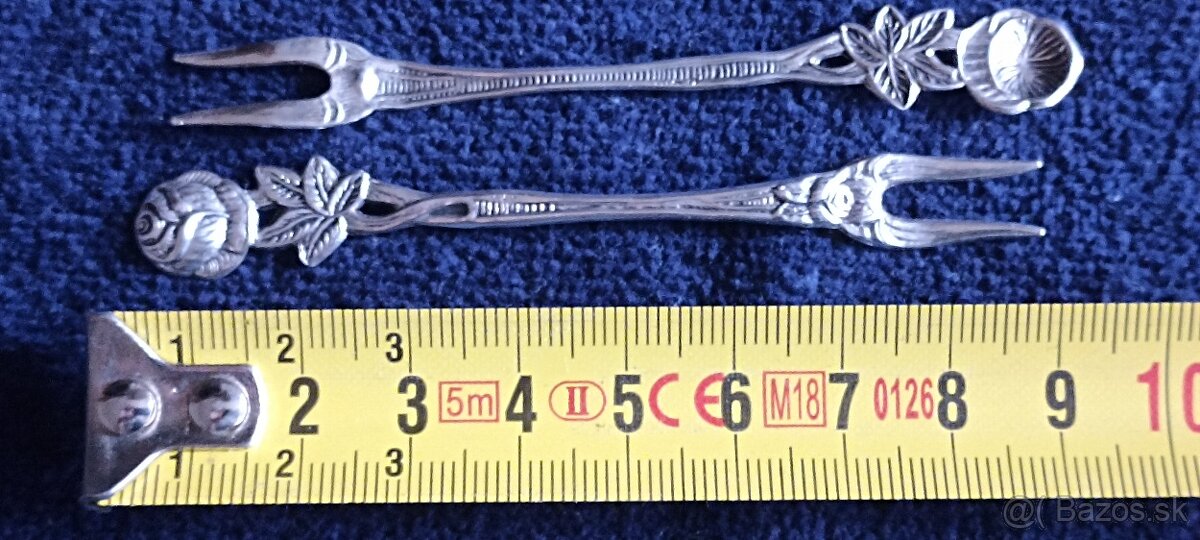 Investičné Striebro–miska+vidličky na olivy–Nemecko-162,4g - 6