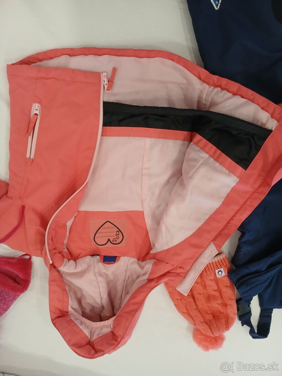 Zimná bunda a otepľovačky pre dievča 98/104 - 6