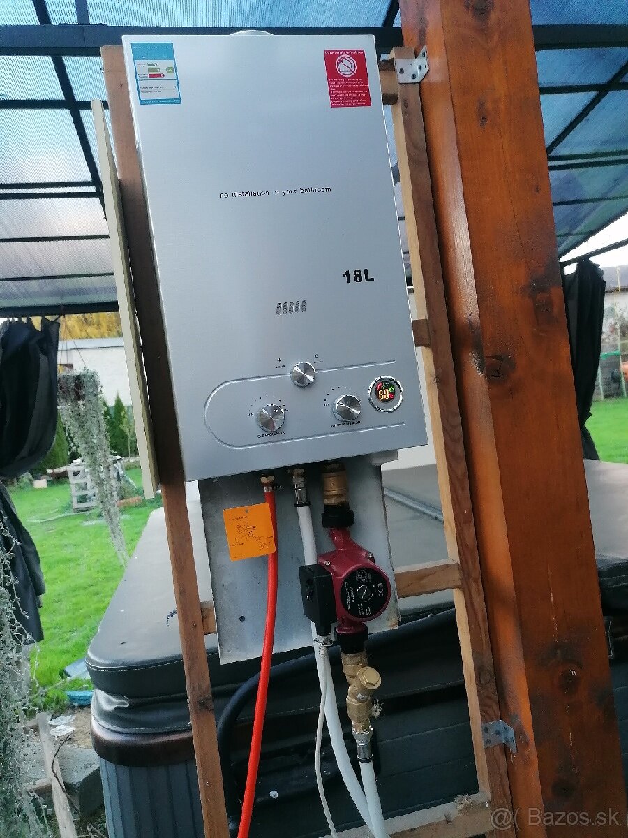 Prietokový ohrievač vody 18l-36kw, 10l-20kw, na propán butan - 6