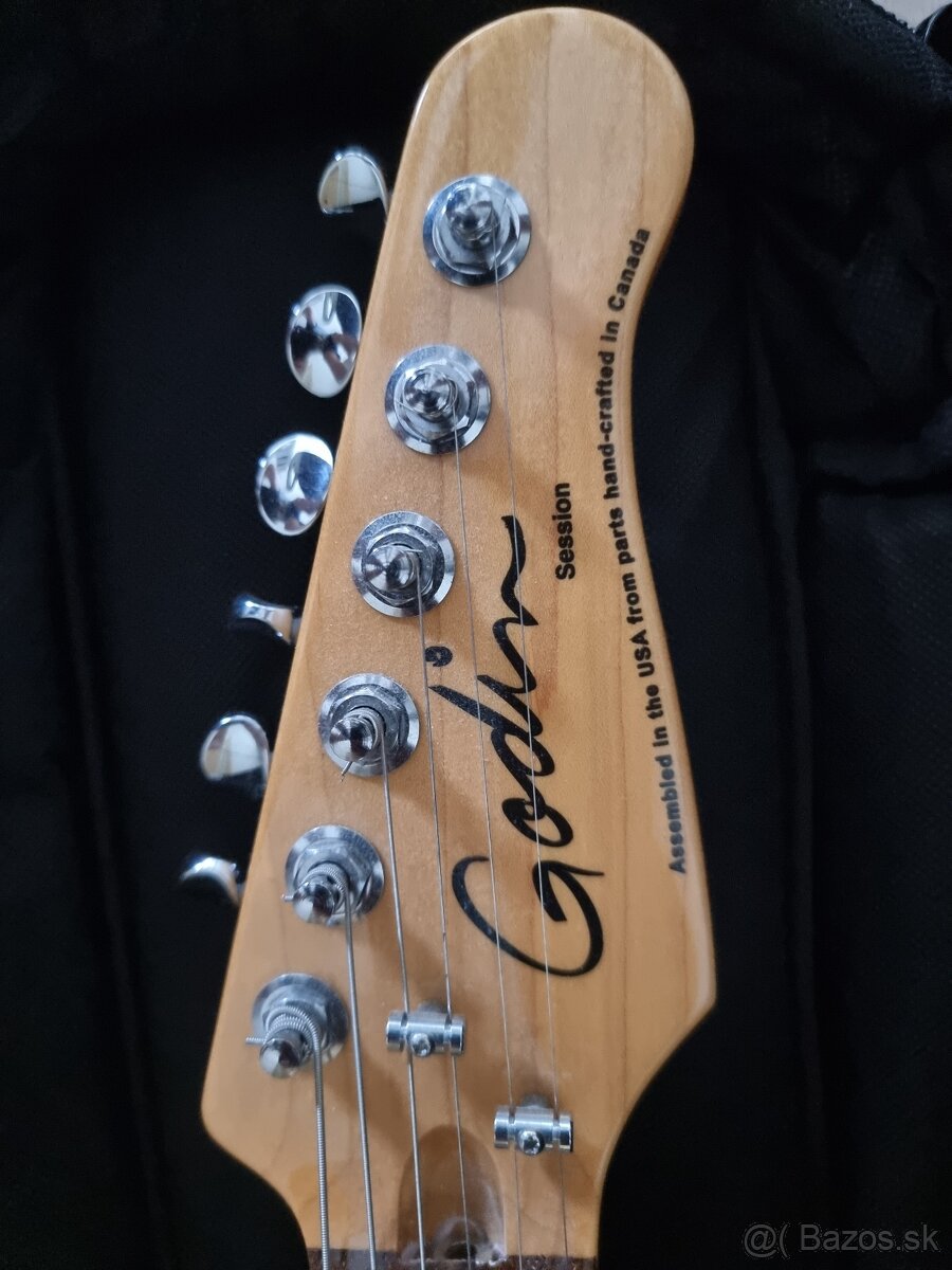 Elektrická gitara godin session + prislušenstvo - 6