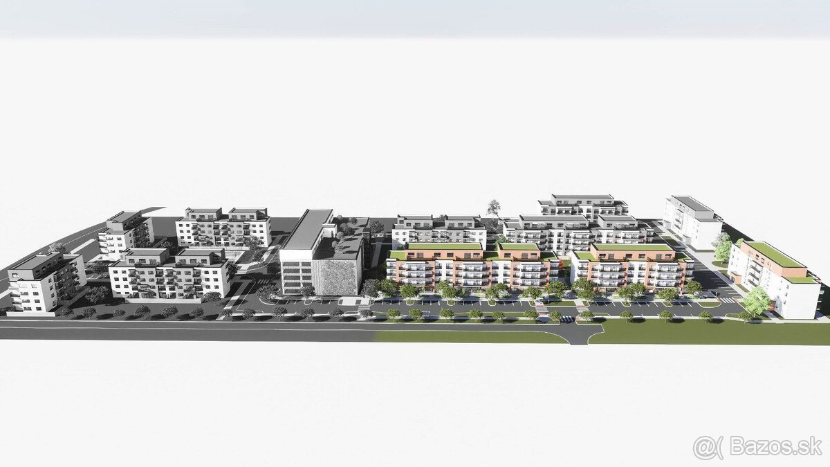 Projekt PARADAJS, Hlohovec novostavba 1izbový byt, výmera (4 - 6