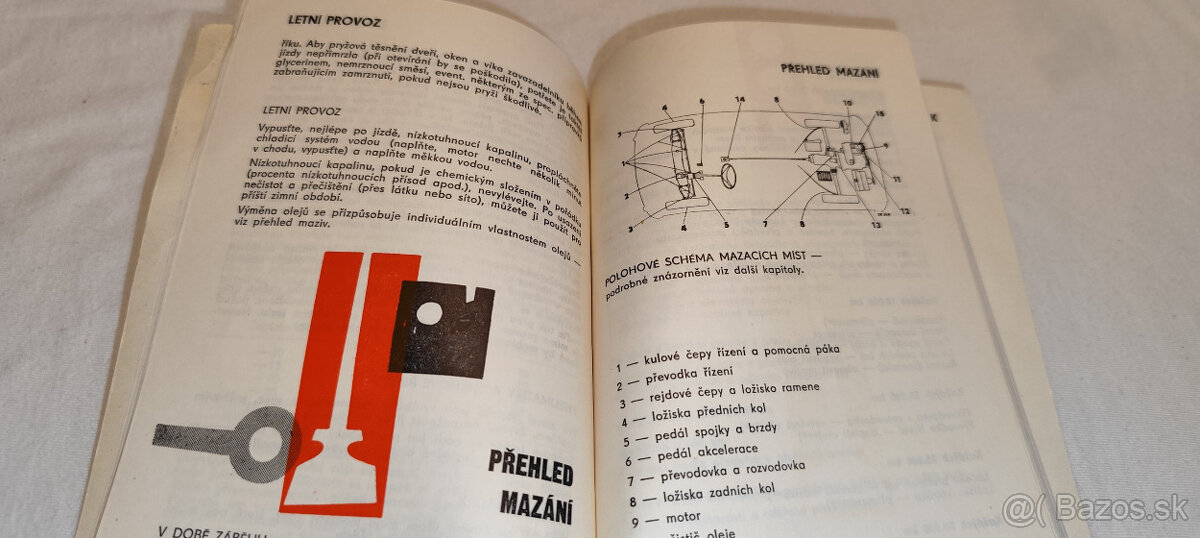 Škoda 1000 MB – příručka - návod k obsluze a údržbě Š1000 - 6