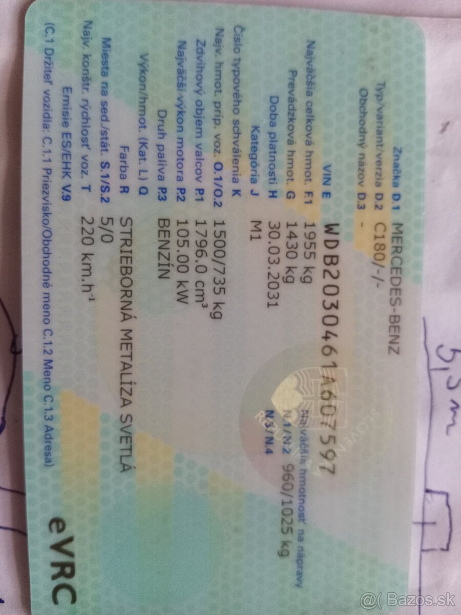 Rozpredám Mercedes C180 - 6