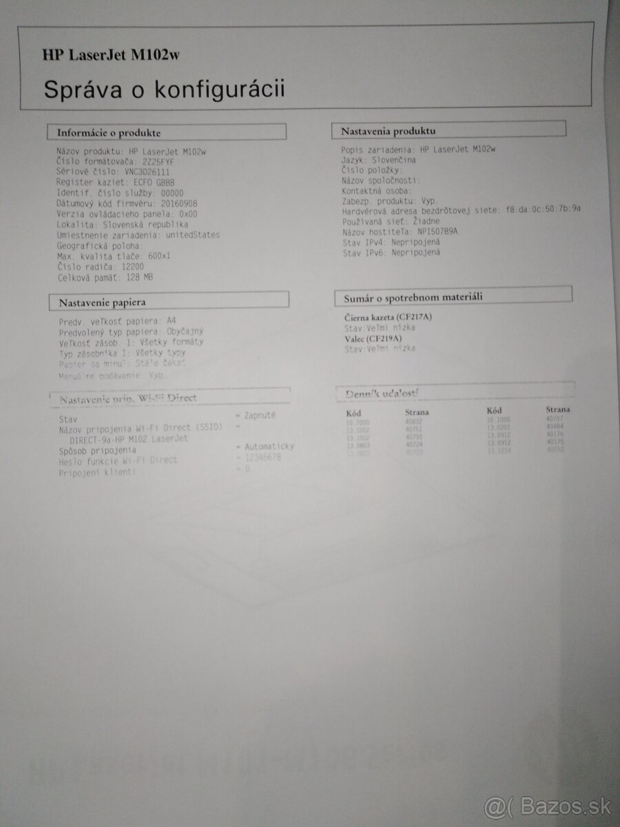 Laserová tlačiareň HP LaserJet Pro M102w - 6