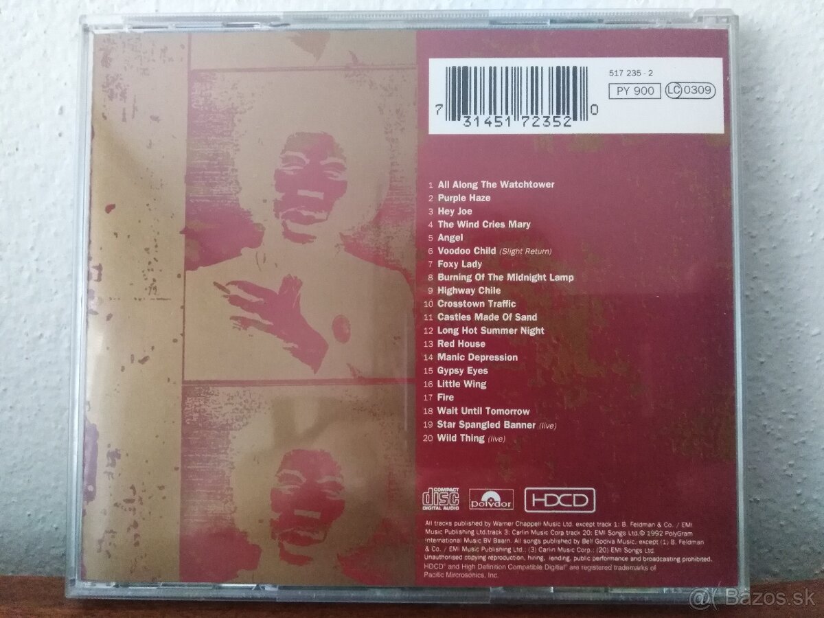 CD HENDRIX, PINK FLOYD, GILMOUR, QUEEN - 6