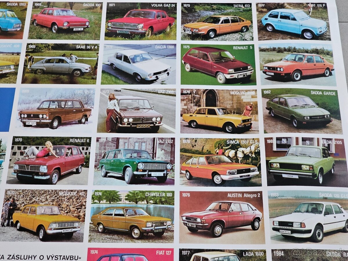plakát mototechna motokov Volha škoda fiat tatra trabant VAZ - 6