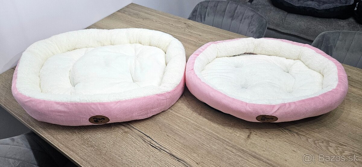 Ružový alebo šedý pelech rozmeru cca 70x60cm a 60x50cm - 6