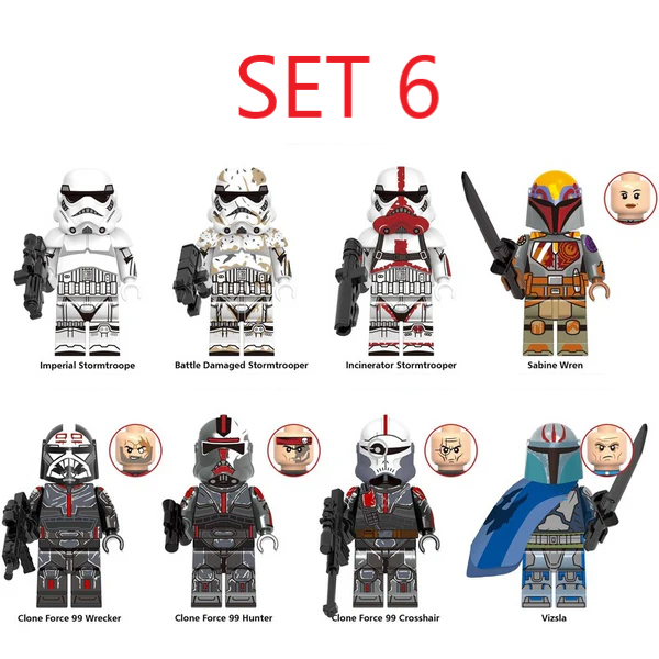 Rôzne figúrky Star Wars 3 (8ks) - typ lego - nové - 6