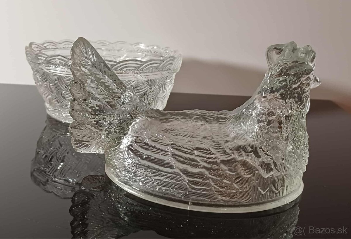 Dóza sliepočka hrubé sklo - 6