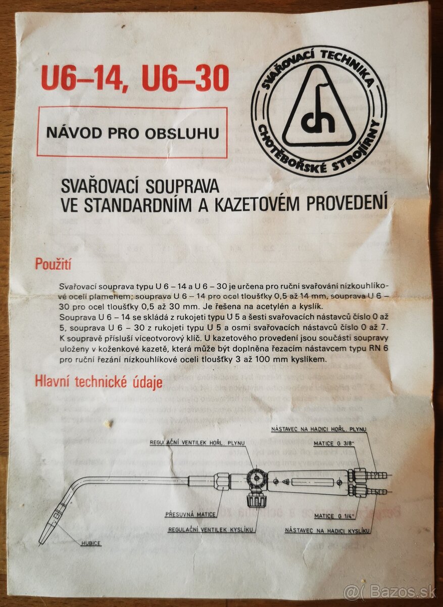 Predám novú Zváraciu súpravu U6-30 v pôvodnom balení - 6