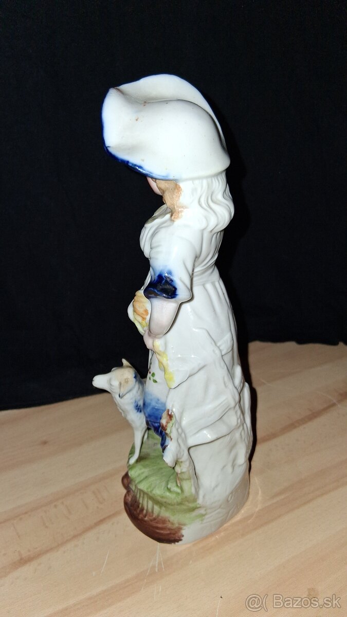 Porcelánová soška/figúrka Pastierka značená Germany - 6