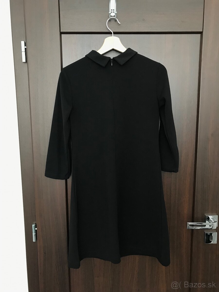 Damske midi cierne saty, dlhy rukav resereved S - 6