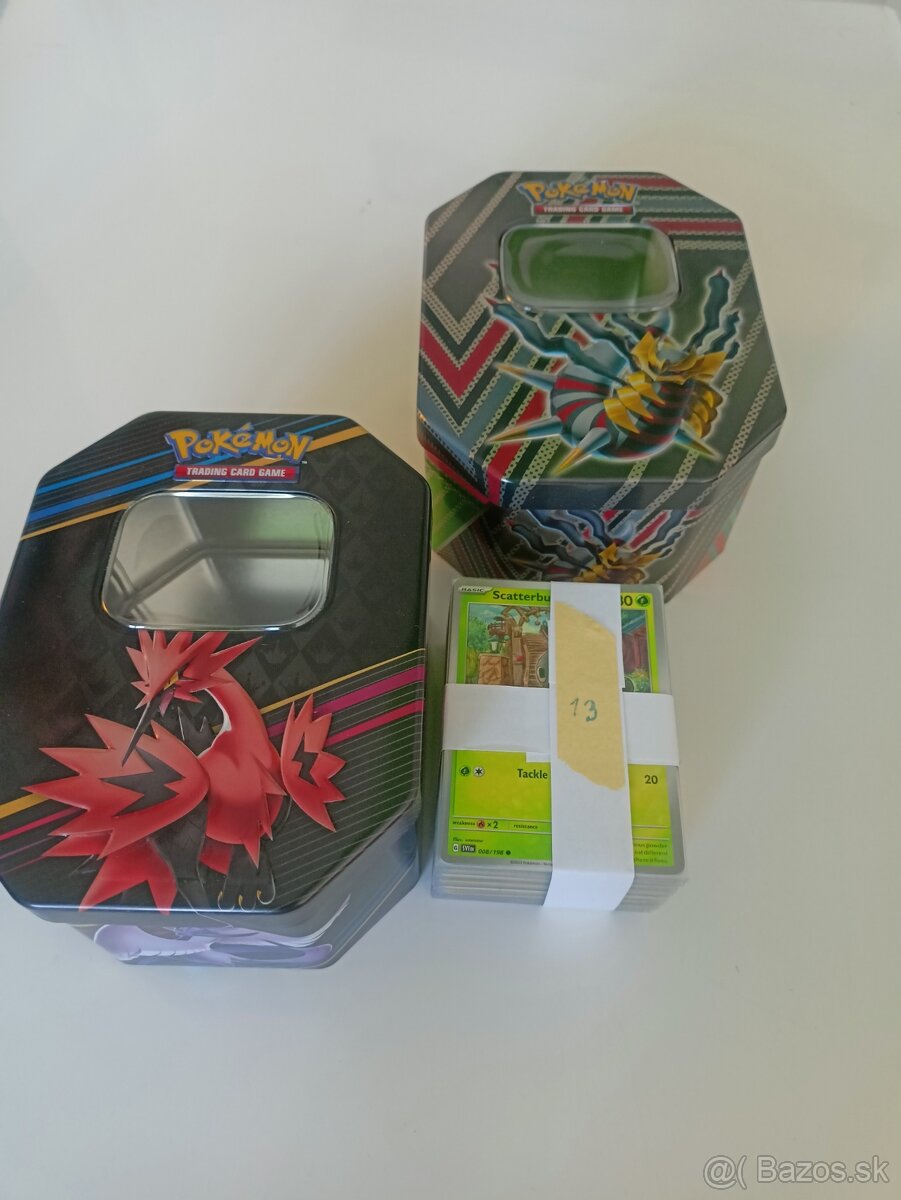Pokémon sety - karty + plechovky - 6