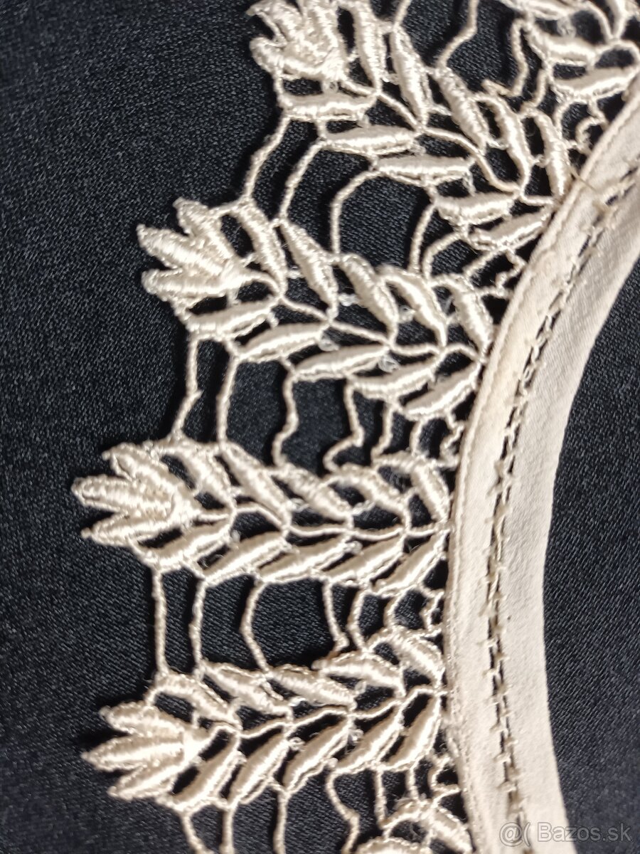 Originál . starožitné ecru čipkové golieriky - 6