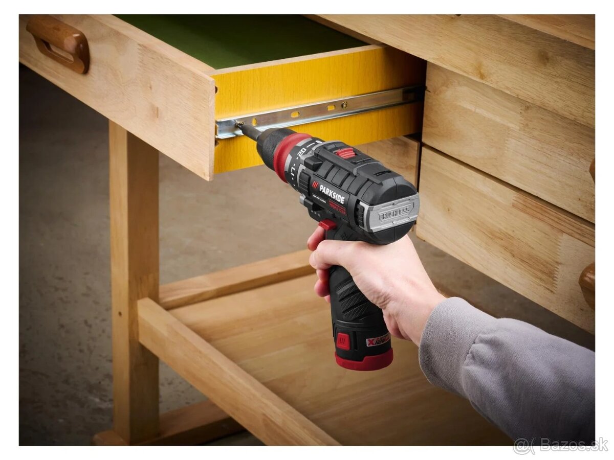 Nová sada 12V skrutkovač + uťahovák + 2 batérie + nabíjačka - 6