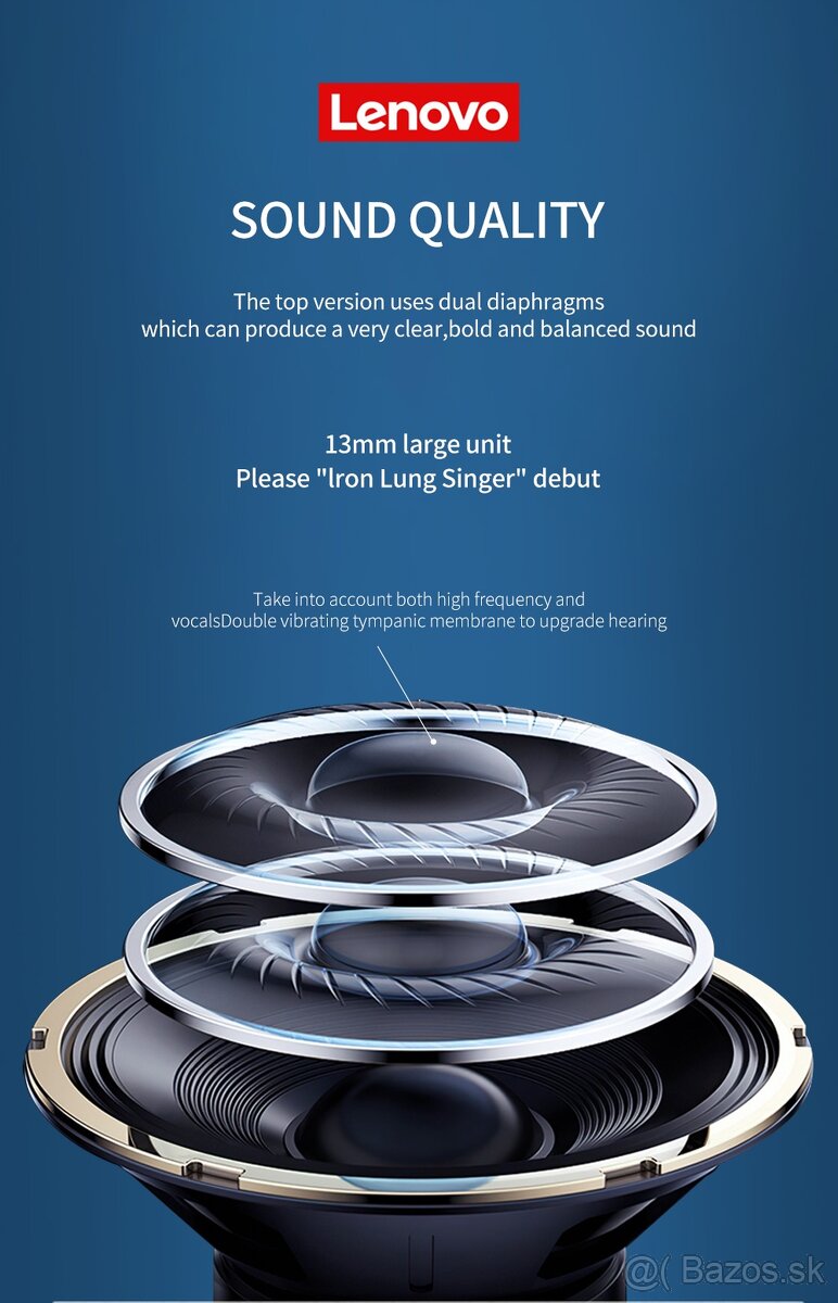 Predam sluchatka sluchadla nove Lenovo HT38 - 6