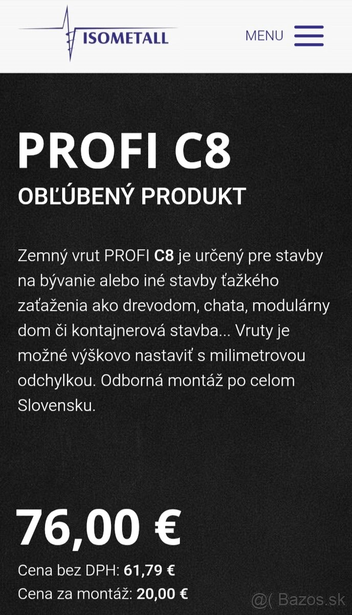 Zemné vruty Isometall - 6
