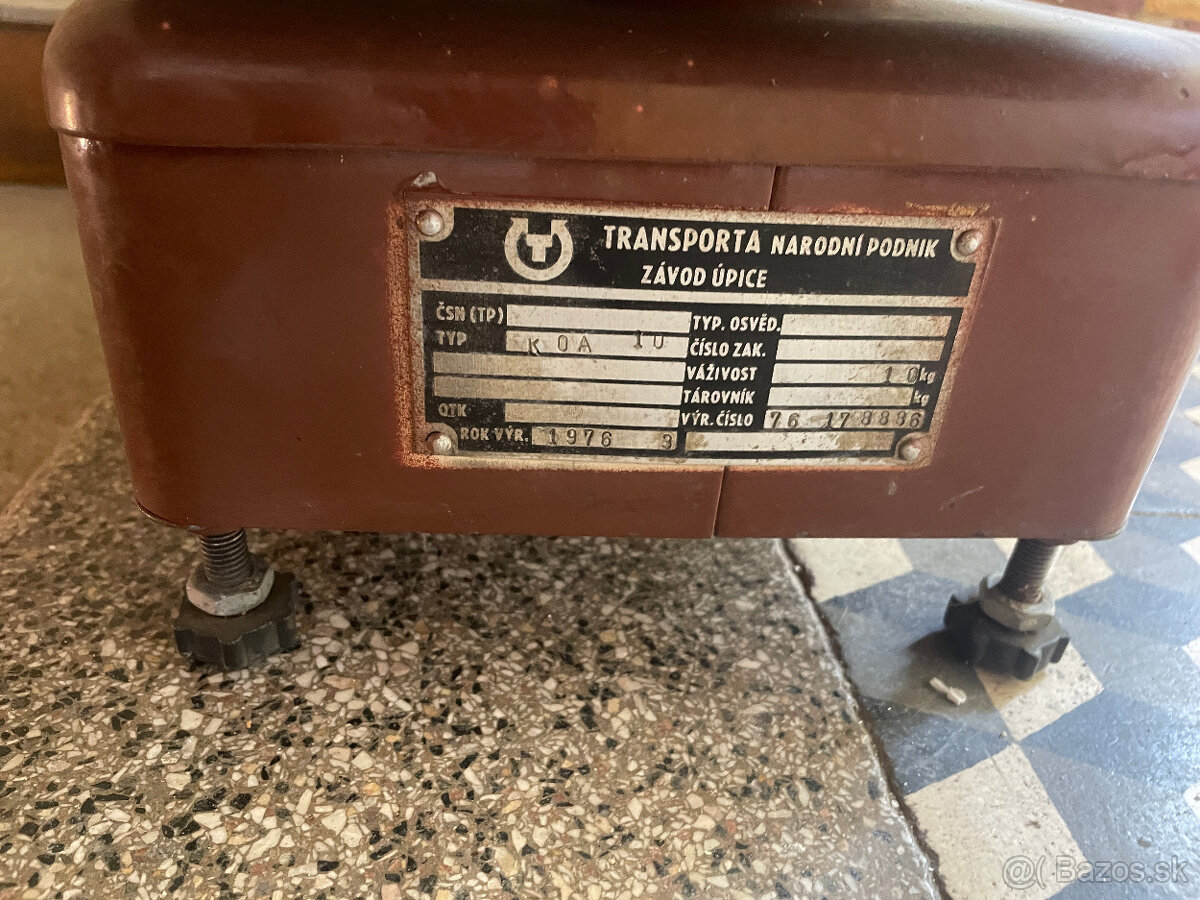 ⚖️ Retro obchodná váha TRANSPORTA Úpice (1976) - 6