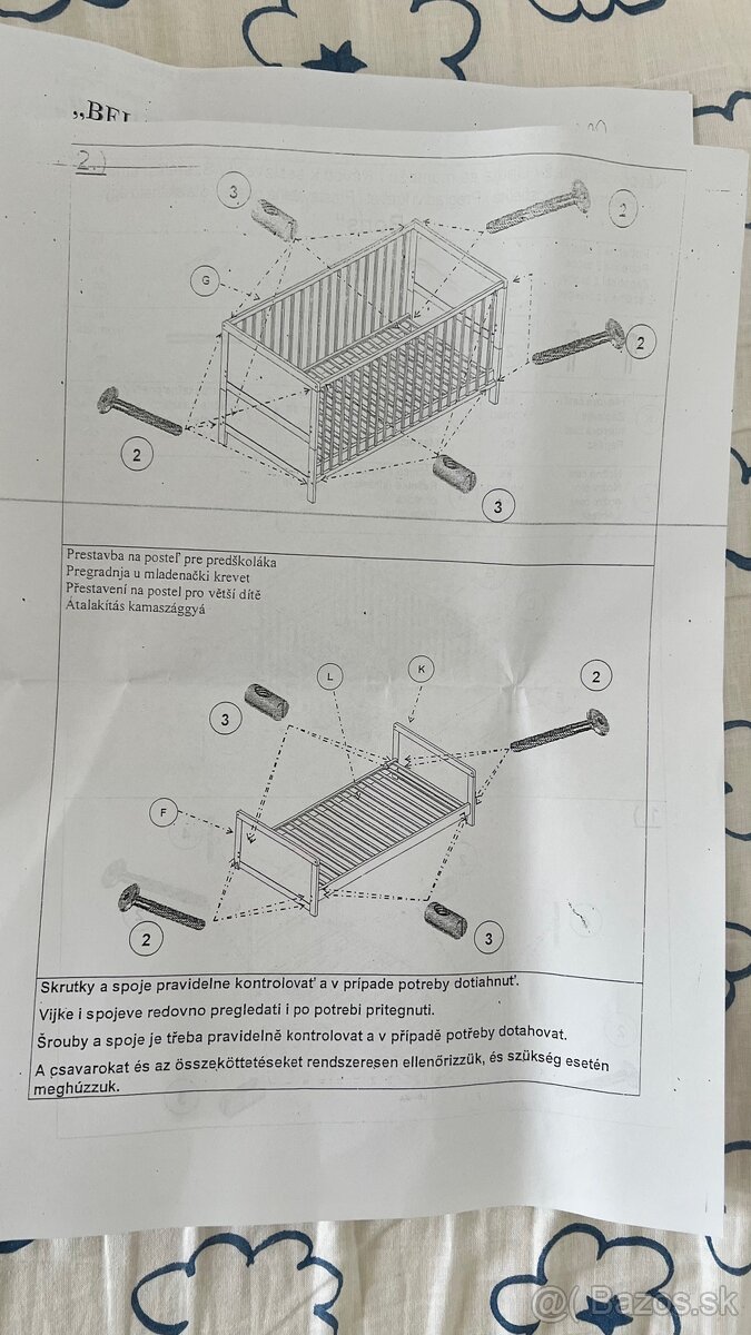 Detská postieľka od 0-3rokov - 6