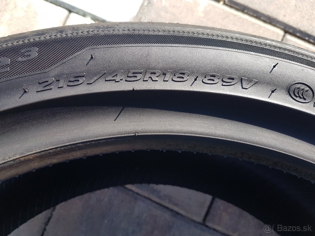 215/45 r18 letné pneumatiky 2ks Hankook DOT2021 - 6