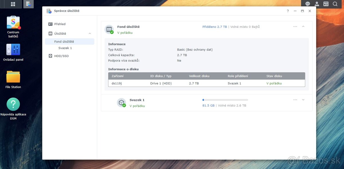 Rezervovane Predám NAS Synology DS119j +3tb disk - 6