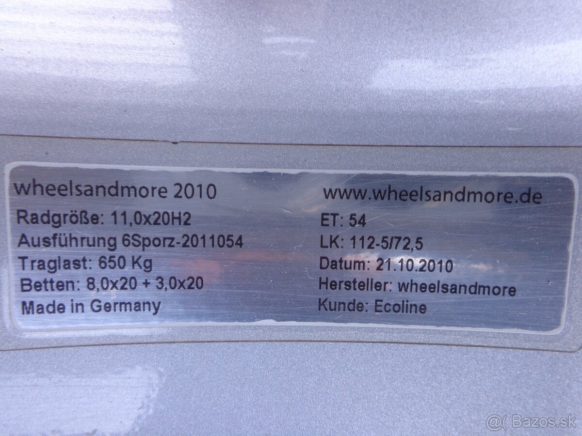 3dielne kované aludisky Wheelsandmore R20 5x112 - 6