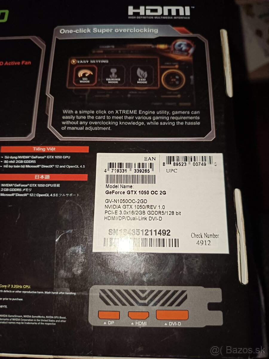 Gigabyte GeForce GTX 1050 OC 2GB - 6