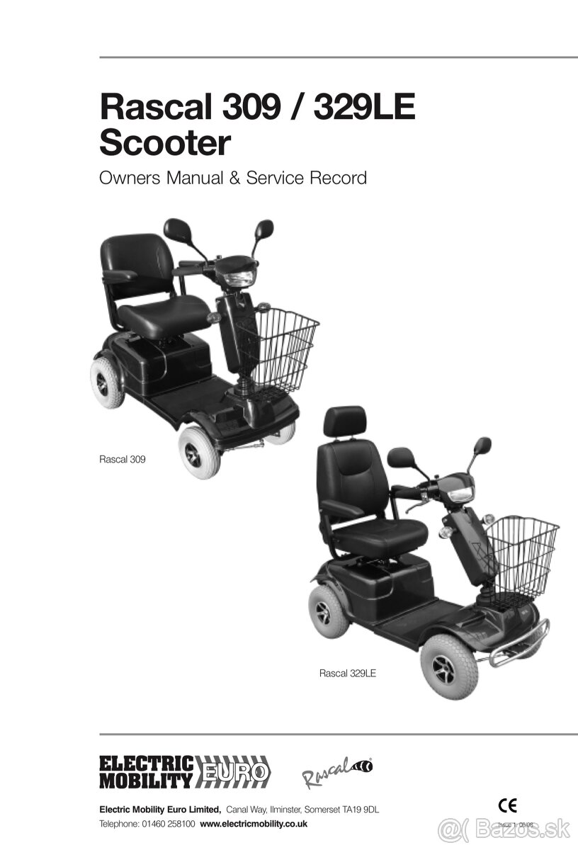 Elektrický štvorkolesový vozík Rascal 329 LE - 6