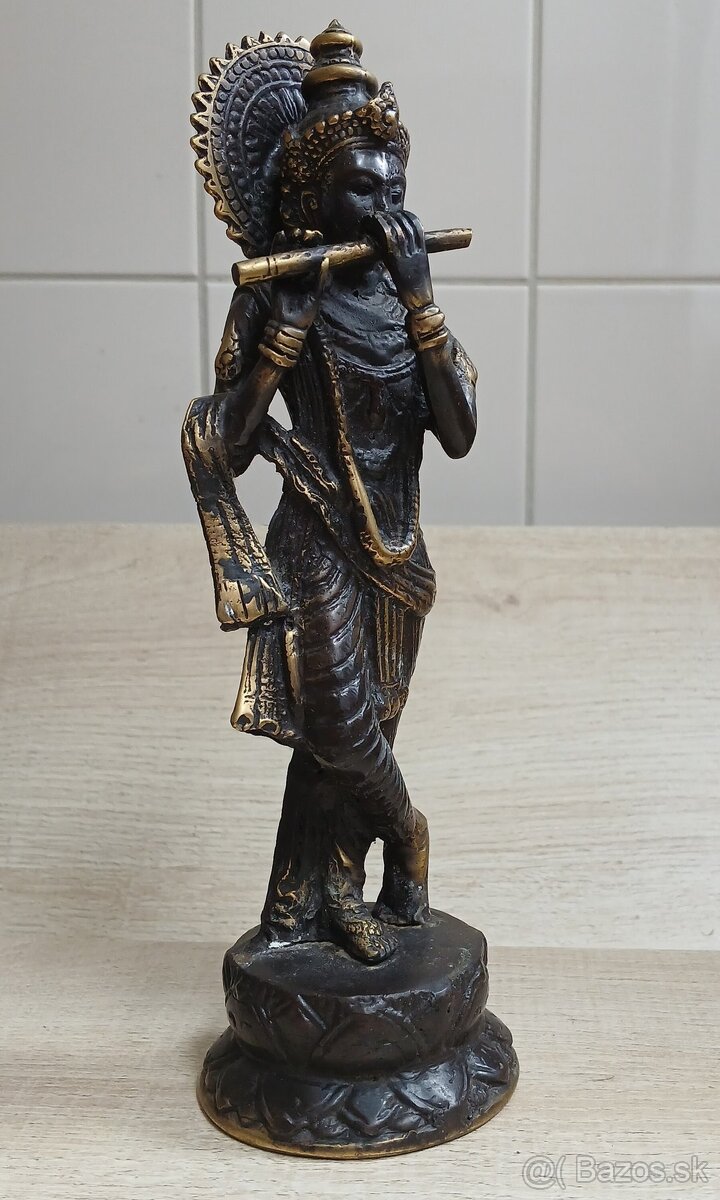 Ručne vyrobená sada troch bronzových Hindských božstiev - 6