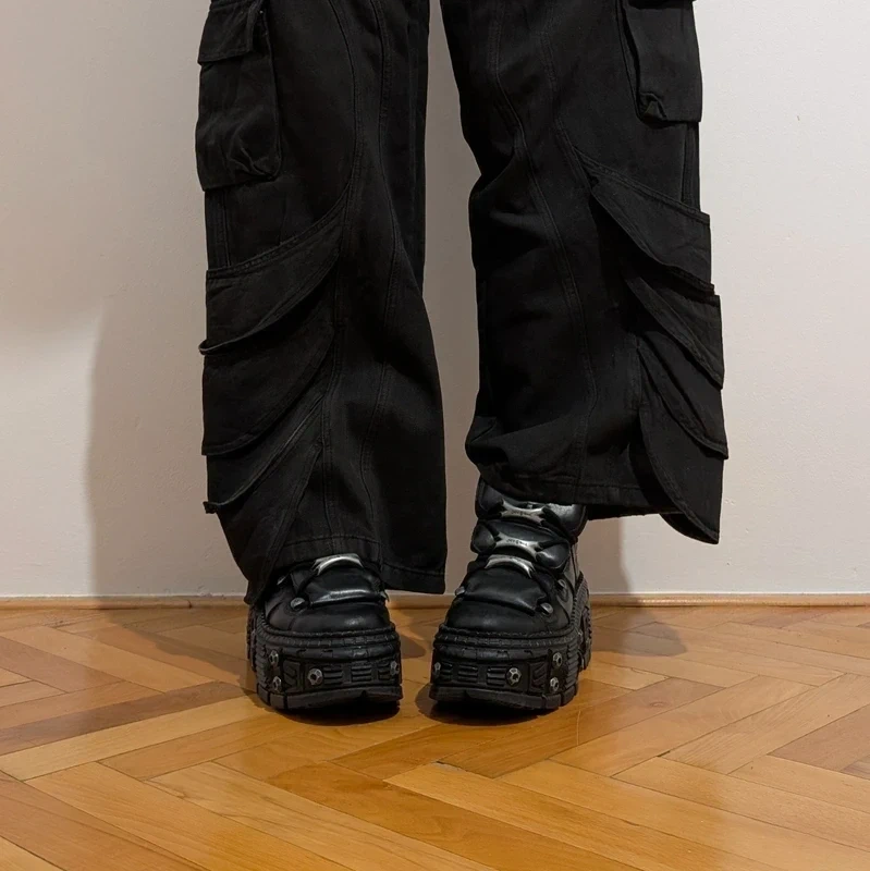 Masívne kožené platformy New Rock M-Wall106 S25 | Veľkosť 44 - 6