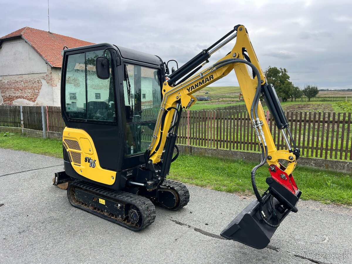 Minibagr Yanmar SV16 pouze 1.000mth / hyd.svahovka - 6