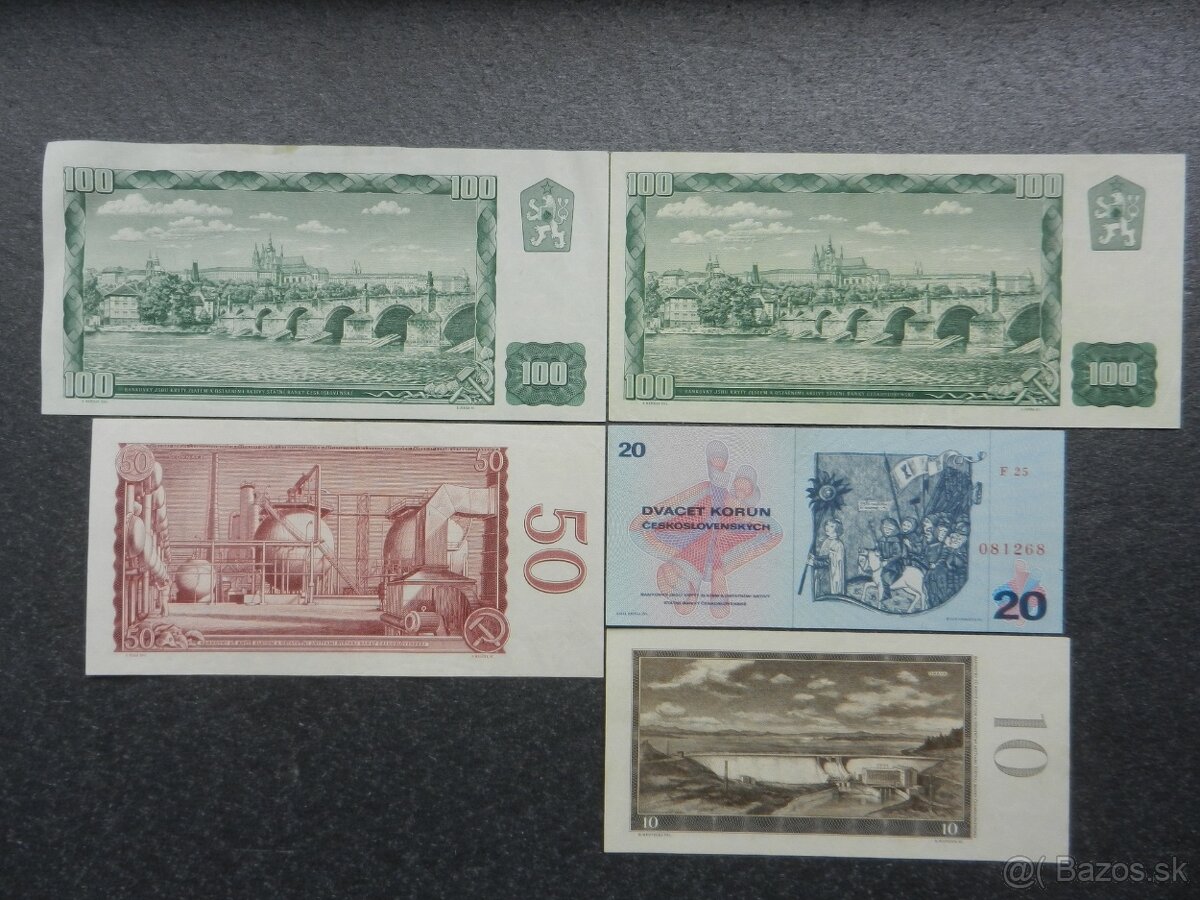 Československé UNC bankovky a iné - 6