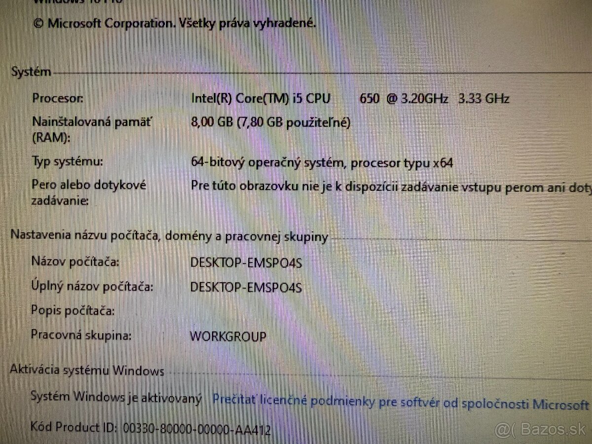 Počítač HP Compaq Elite 8100 SFF i5-650/8GB/120GB SSD+320GB - 6