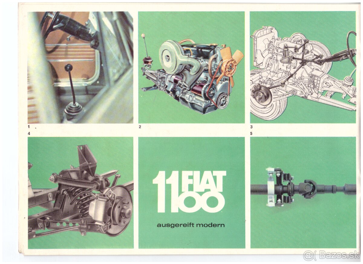 prospekty FIAT: 1100, 500L, 850 SPORT SPIDER, 850 - 6