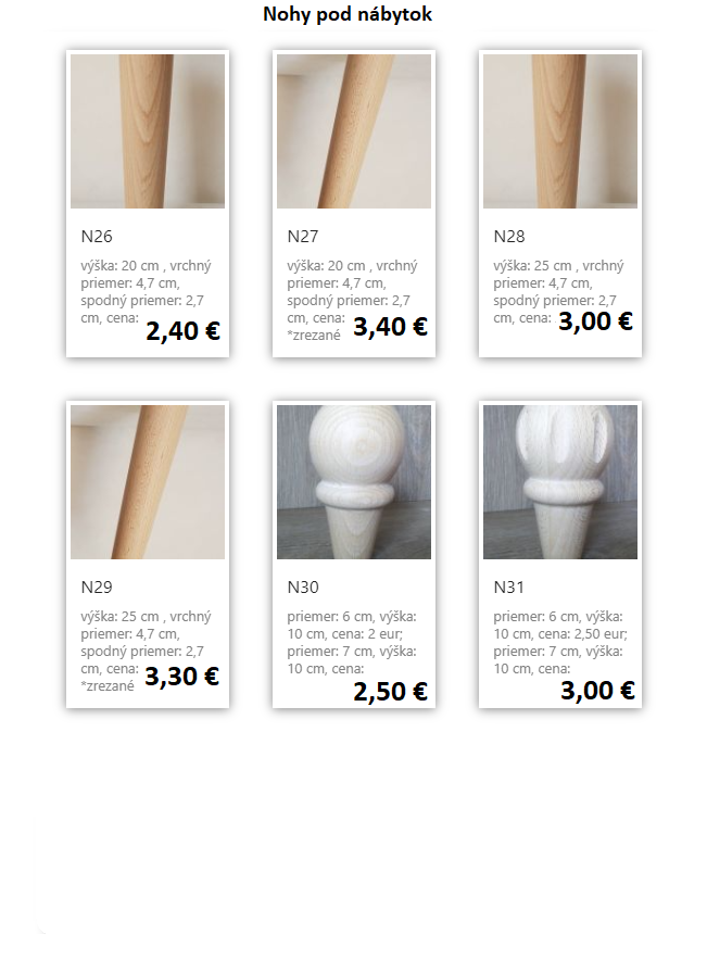 Drevene nožičky pod nábytok - 6