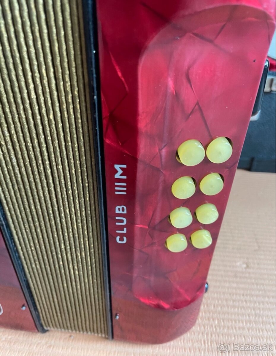 Heligonka Hohner Club lllM CF 3hlas + Kufor - 6