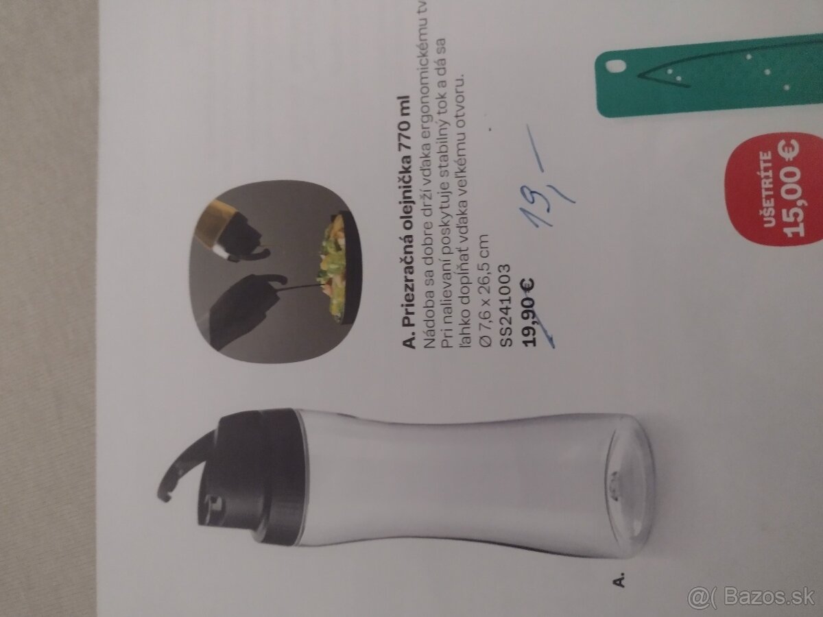 Tupperware misky, nádoby na vodu, olejničky, poháre - 6