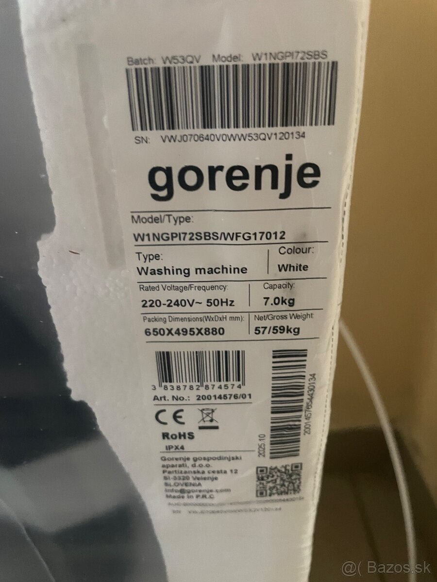 Automatická práčka Gorenje NOVÁ - 6