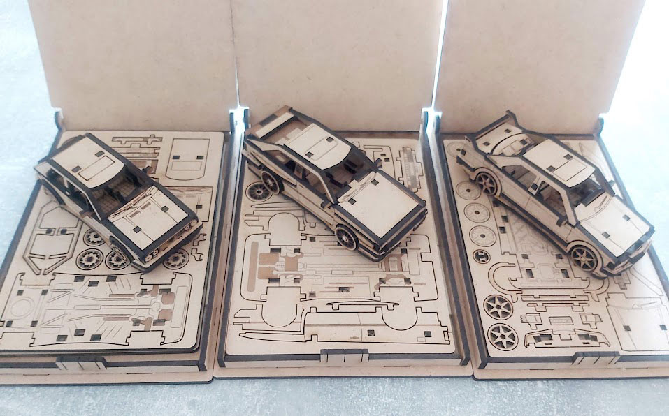 3D drevené puzzle autá - 6