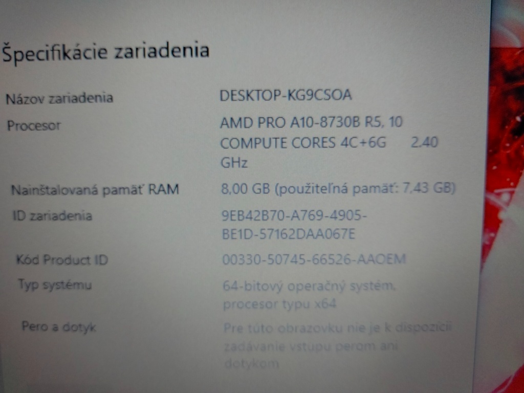 12" HP elitebook / 4-jadrový procesor / 8gb ram /256gb ssd/ - 6