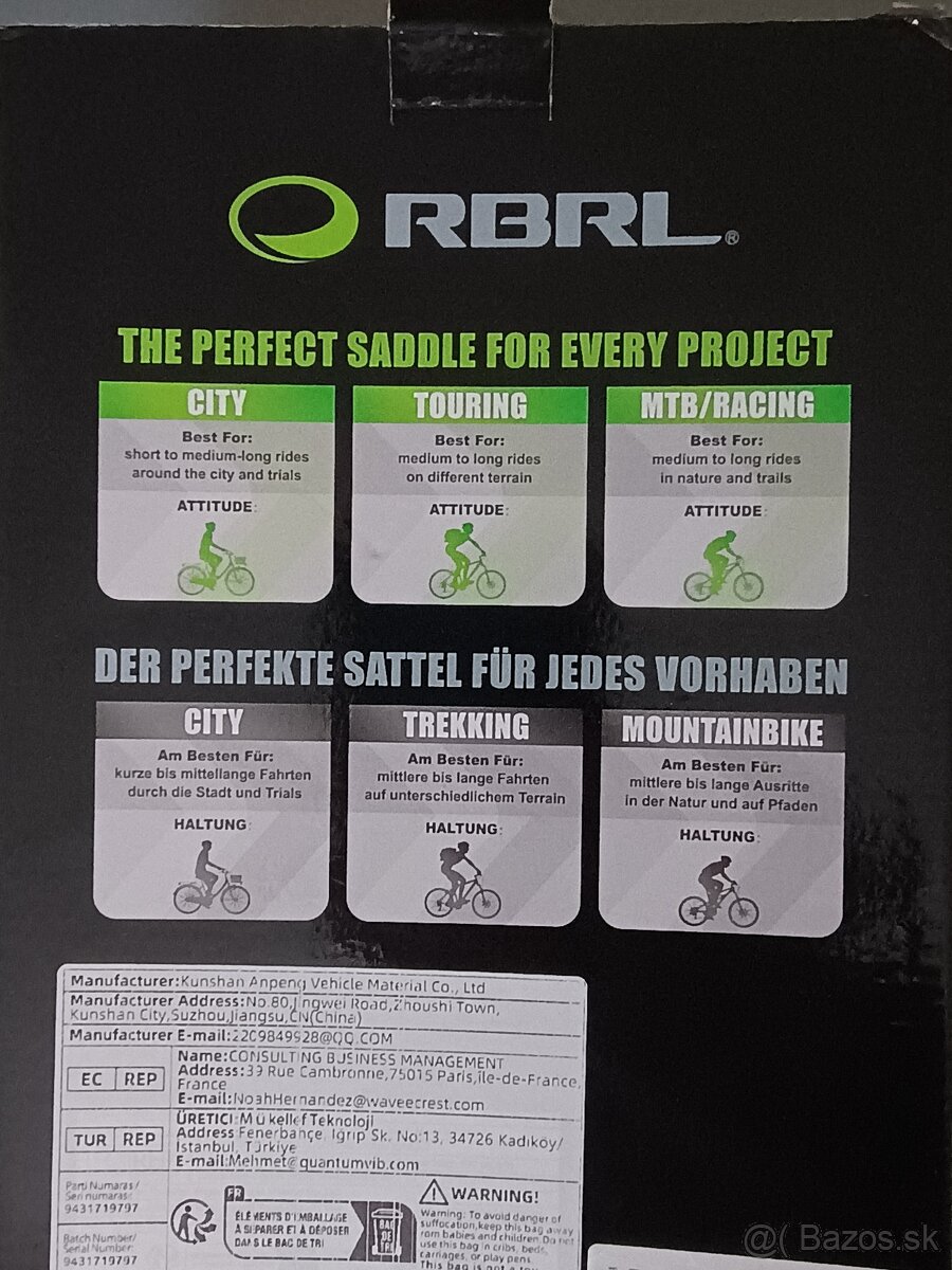 Sedlo RBRL z pamäťovej peny - 6