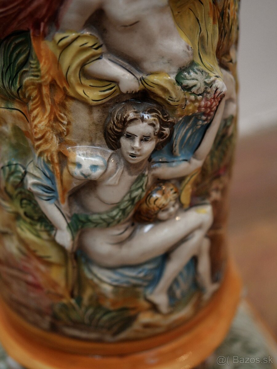 Porcelánový stĺp / podstavec, Capodimonte, Taliansko - 6