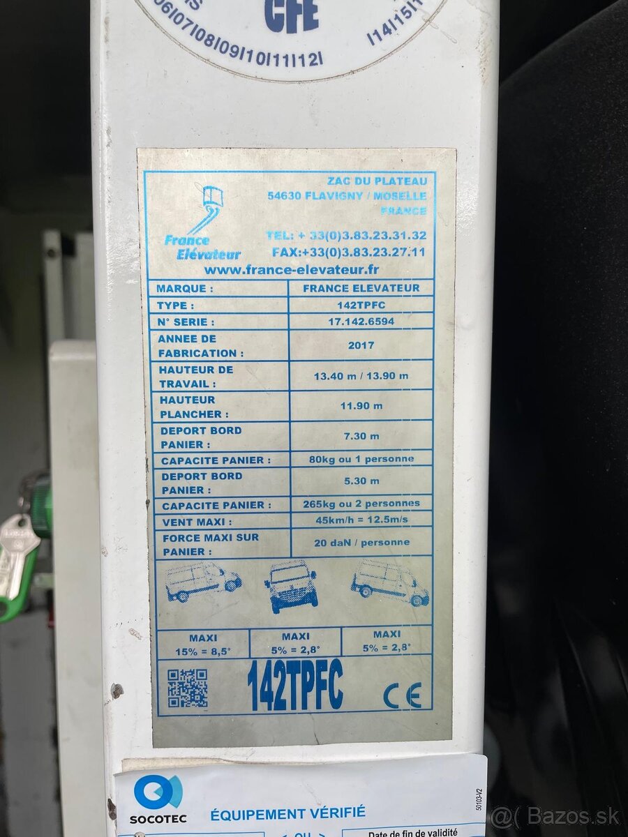 Plošina montážna 13,90 m pre 2 osoby - 6