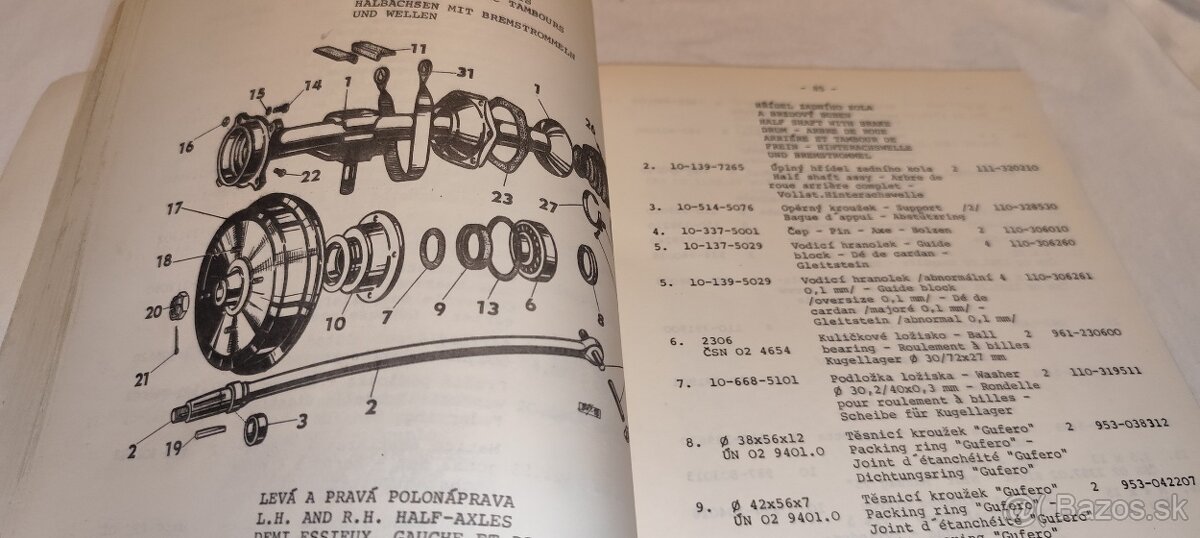 ŠKODA 110R – katalog seznam náhradních dílů Š110R - 6