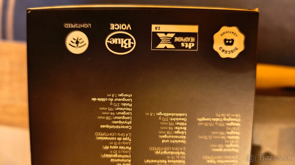 predám herné slúchadlá 7.1 DTS Logitech G pro x - 6