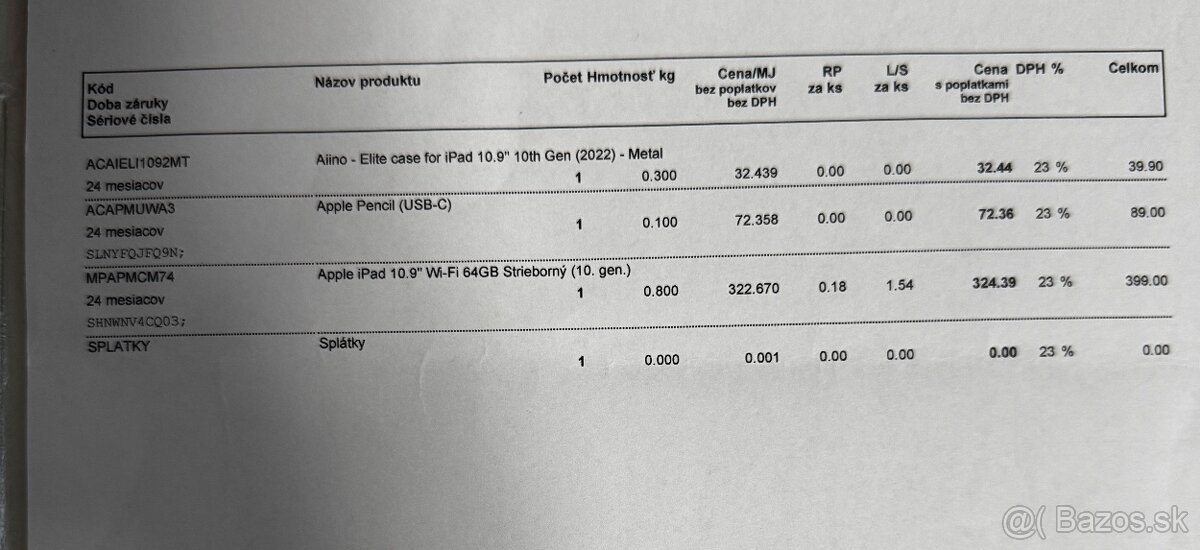 Apple iPad 10.9 (10. gen) 64GB + Apple Pencil USB-C + obal - 6