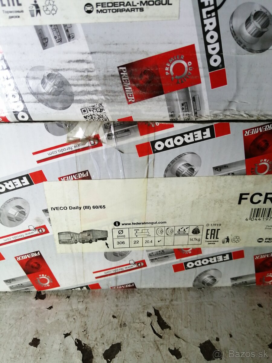 Iveco Daily, DAF, Nissan brzdové kotouče Ferodo - 6