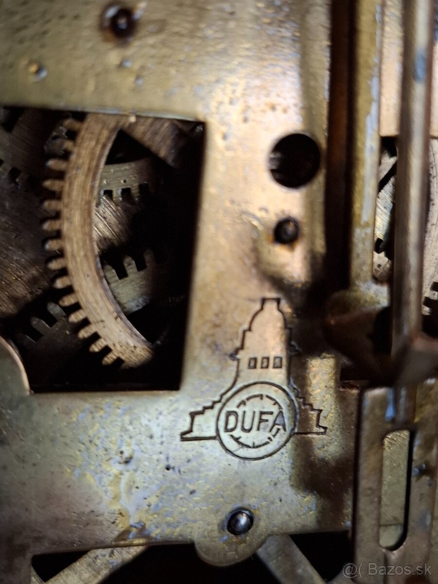 Predám funkčné starožitné nástenné hodiny DUFA polbicie Artd - 6