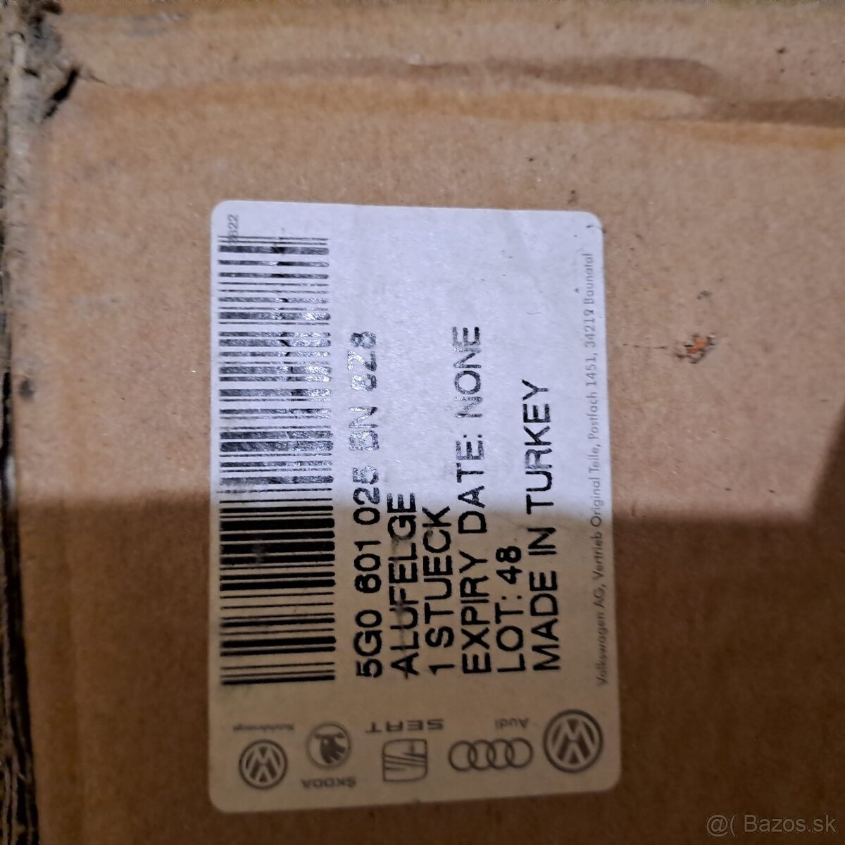 1 ks. Hliníkový disk R16 VW - 6